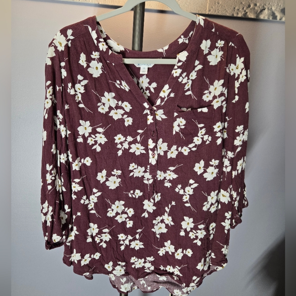 Market & Spruce Purple Sleeveless Blouse